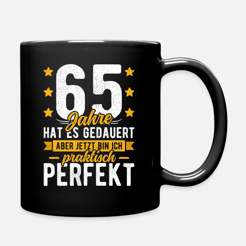 65 Geburtstag Mann 65er 65ter Ich bin 65 Jahre alt - Tasse einfarbig - Schwarz