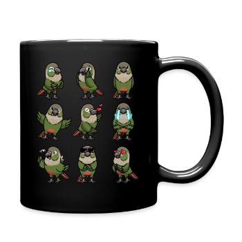 Molinasittich Perruche Perroquet Oiseau - Mug uni - noir - Droite