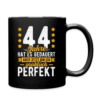 44 Geburtstag Mann 44er 44ter Ich bin 44 Jahre alt - Tasse einfarbig - Schwarz - Rechts