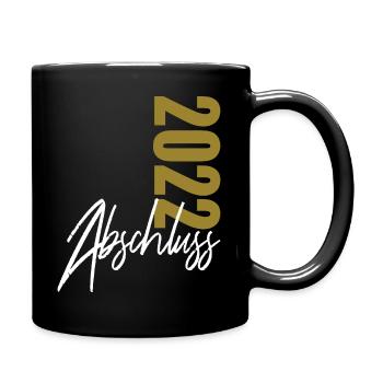Abschluss 2022 modernes Motiv - Tasse einfarbig - Schwarz - Rechts