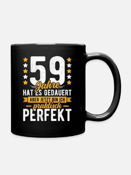 59 Geburtstag Mann 59er 59ter Ich bin 59 Jahre alt - Tasse einfarbig - Schwarz