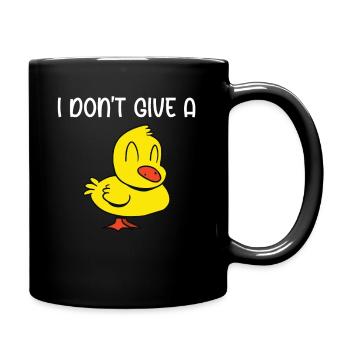 Cool I Don't Give A Duck Funny - Full Colour Mug - black - Right
