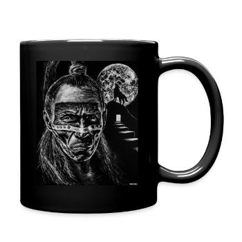 " Auf den Pfaden des Mondes " - Tasse einfarbig - Schwarz - Rechts