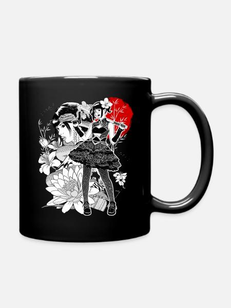 Japanische Waffen - Tasse einfarbig - Schwarz