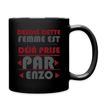 Tshirt Femme déja prise par enzo - Mug uni - noir - Droite