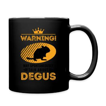 Peut parler spontanément de Degus - Mug uni - noir - Droite