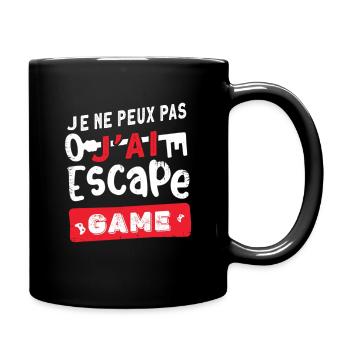 Escape Game ,T-shirt je ne peux pas ,Escape Room - Mug uni - noir - Droite