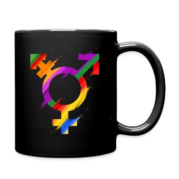 Symbole transgenre arc-en-ciel coloré Fierté LGBTQ - Mug uni - noir - Droite