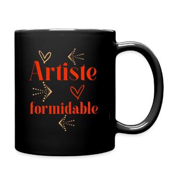 Tshirt femme Artiste formidable - Mug uni - noir - Droite