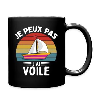 Je Peux Pas J'ai Voile - Mug uni - noir - Droite