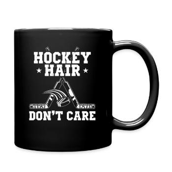 Hockey Hair Don't Care Hockey Player - Full Colour Mug - black - Right
