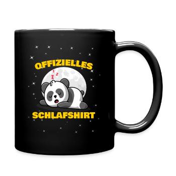 Offizielles Schlafshirt - Tasse einfarbig - Schwarz - Rechts