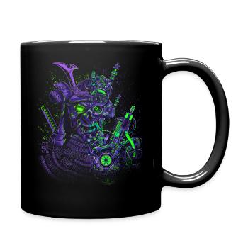 Roboter-Samurai - Tasse einfarbig - Schwarz - Rechts