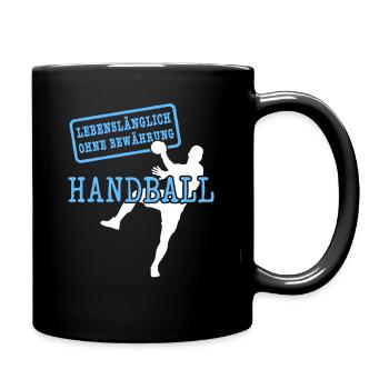 Herren Handballspieler Handballer Handball Trainer - Tasse einfarbig - Schwarz - Rechts