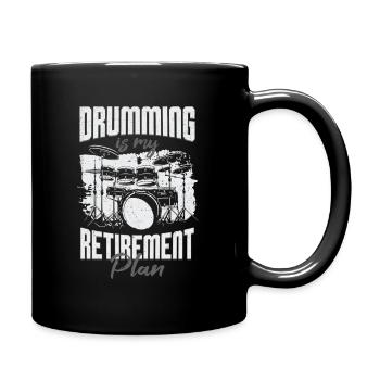 Lustiges Schlagzeug Musiker Schlagzeuger Geschenk - Tasse einfarbig - Schwarz - Rechts