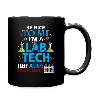 Medical Lab Tech Laboratory Technician - Tasse einfarbig - Schwarz - Rechts