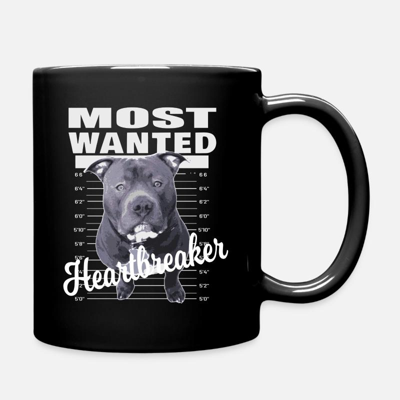 American Bully XL blue line künstlerisches Design - Tasse einfarbig - Schwarz