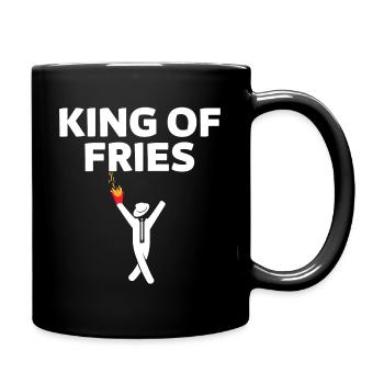 King of Pommes Frites Fritten - Tasse einfarbig - Schwarz - Rechts