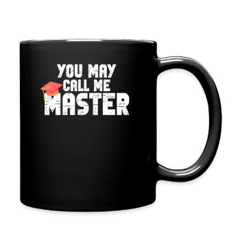 Call Me Master Graduation School College Degree - Full Colour Mug - black - Right