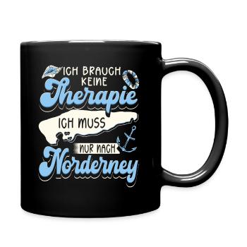 Norderney ostfriesische Insel Nordsee - Tasse einfarbig - Schwarz - Rechts