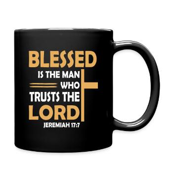 Bible Scripture Verse Jeremiah 17 7 Inspirational - Tasse einfarbig - Schwarz - Rechts