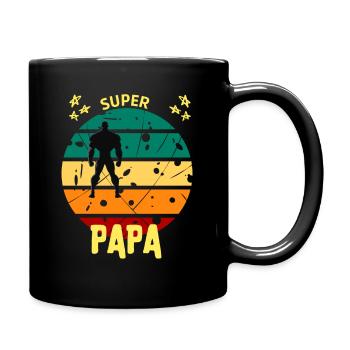 SUPER PAPA - Mug uni - noir - Droite