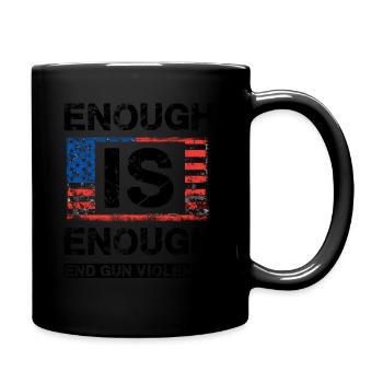 Genug ist genug - Waffengewalt beenden - Tasse einfarbig - Schwarz - Rechts