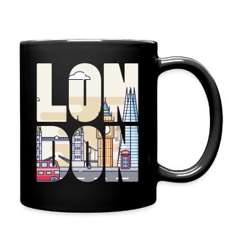 London - Tasse einfarbig - Schwarz - Rechts