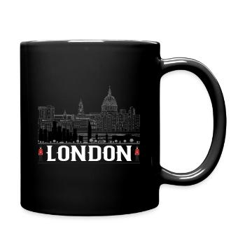 London - Tasse einfarbig - Schwarz - Rechts