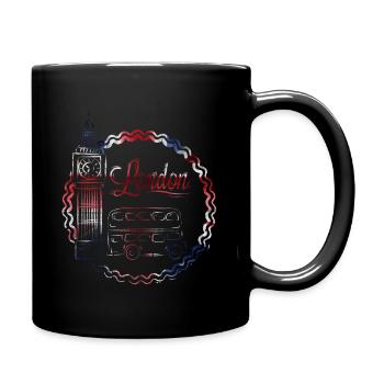 London - Tasse einfarbig - Schwarz - Rechts