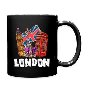 London - Tasse einfarbig - Schwarz - Rechts
