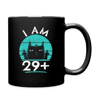 30ème anniversaire femme 30ème 30 ans - JE SUIS 29+ PLUS - Mug uni - noir - Droite