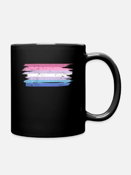 Bi Flagge Gay Pride CSD LGBTQ - Tasse einfarbig - Schwarz