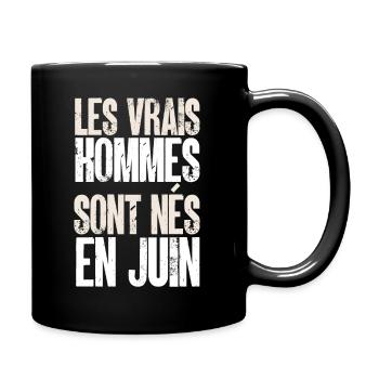 homme anniversaire juin - Mug uni - noir - Droite