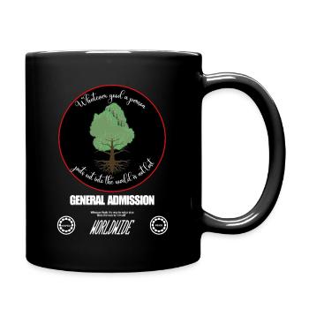 Bestes Lebensmotto - Tasse einfarbig - Schwarz - Rechts