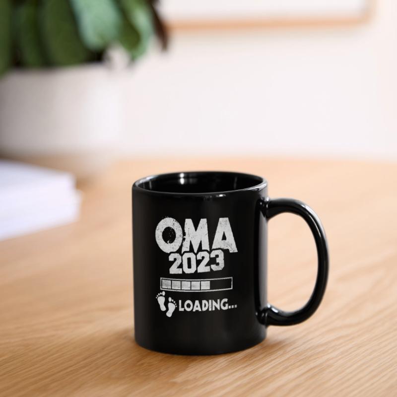 Werdende Oma 2023 Loading Nachwuchs Großmutter Tasse einfarbig