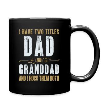 papa papi guitare rock - Mug uni - noir - Droite
