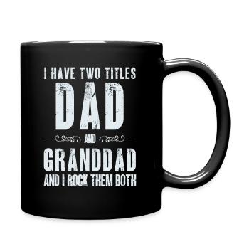Father grandfather rock humor - Full Colour Mug - black - Right