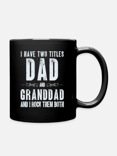 Père grand-père rock humour - Mug uni - noir