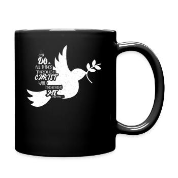 I Can Do All Things Through Christ Strengthens - Tasse einfarbig - Schwarz - Rechts