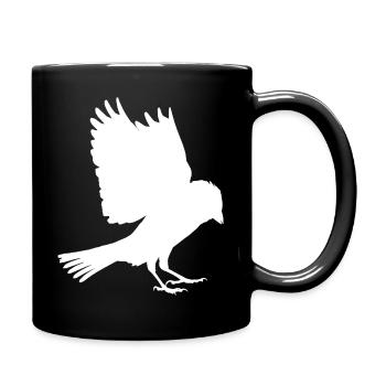 white sparrow - Full Colour Mug - black - Right