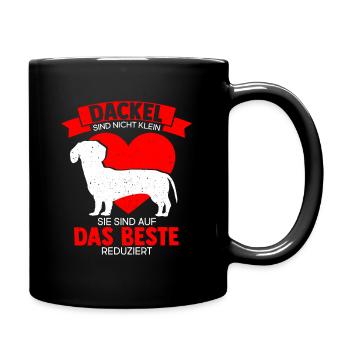 Dackel sind auf das Beste Reduziert Dackel Geschen - Tasse einfarbig - Schwarz - Rechts