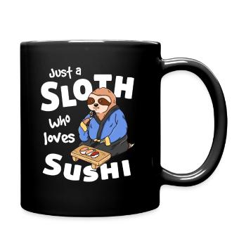 Just a sloth who loves sushi - Faultier Nigiri - Full Colour Mug - black - Right