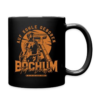Bochum - Auf Kohle Geboren - Tasse einfarbig - Schwarz - Rechts