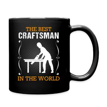Handwerker Handwerk Beruf Ausbildung Geschenk - Tasse einfarbig - Schwarz - Rechts