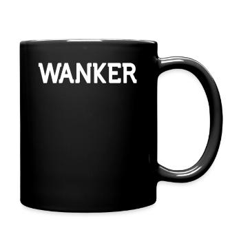 Wanker Men's Wank British UK England Pub Drinker - Full Colour Mug - black - Right