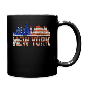 New York Skyline Heartbeat Statue de la Liberté - Mug uni - noir - Droite