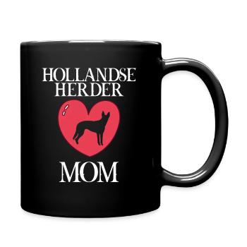 Hollandse Herder Mom - Tasse einfarbig - Schwarz - Rechts