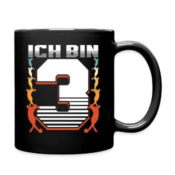 Dritter Geburtstag Junge 3 Jahre Alt - Tasse einfarbig - Schwarz - Rechts