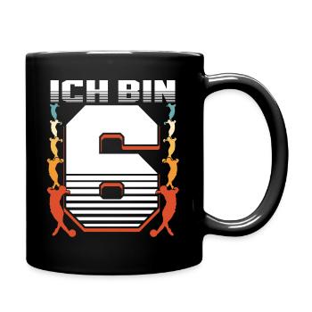 Sechster Geburtstag Junge 6 Jahre Alt - Tasse einfarbig - Schwarz - Rechts